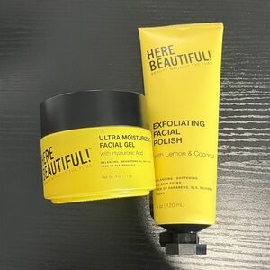 Here Beautiful Ultra Moisturizing Facial Gel and Exfoliating Facial Polish Bundl